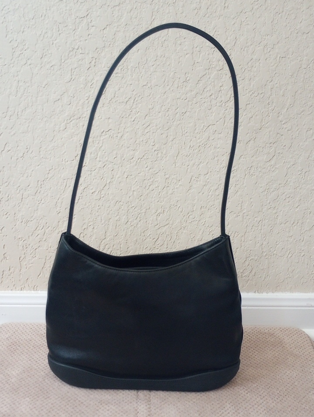 Bally Vintage Black Leather Shoulder Bag